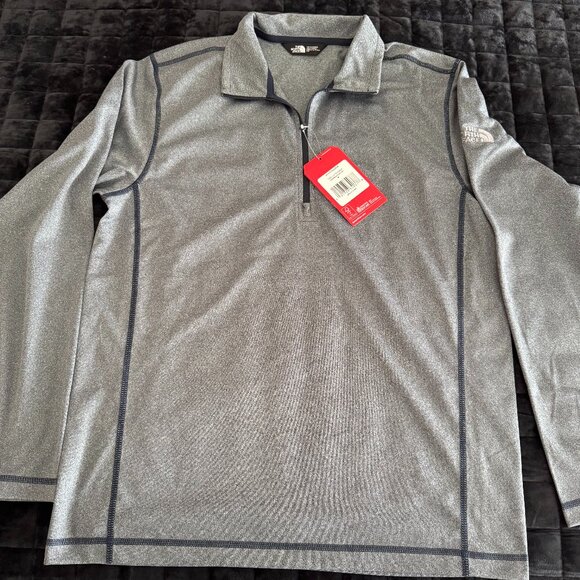 The North Face ® Tech 1/4-Zip Fleece Urban Navy Heather MEN'S Pullover - Picture 2 of 10